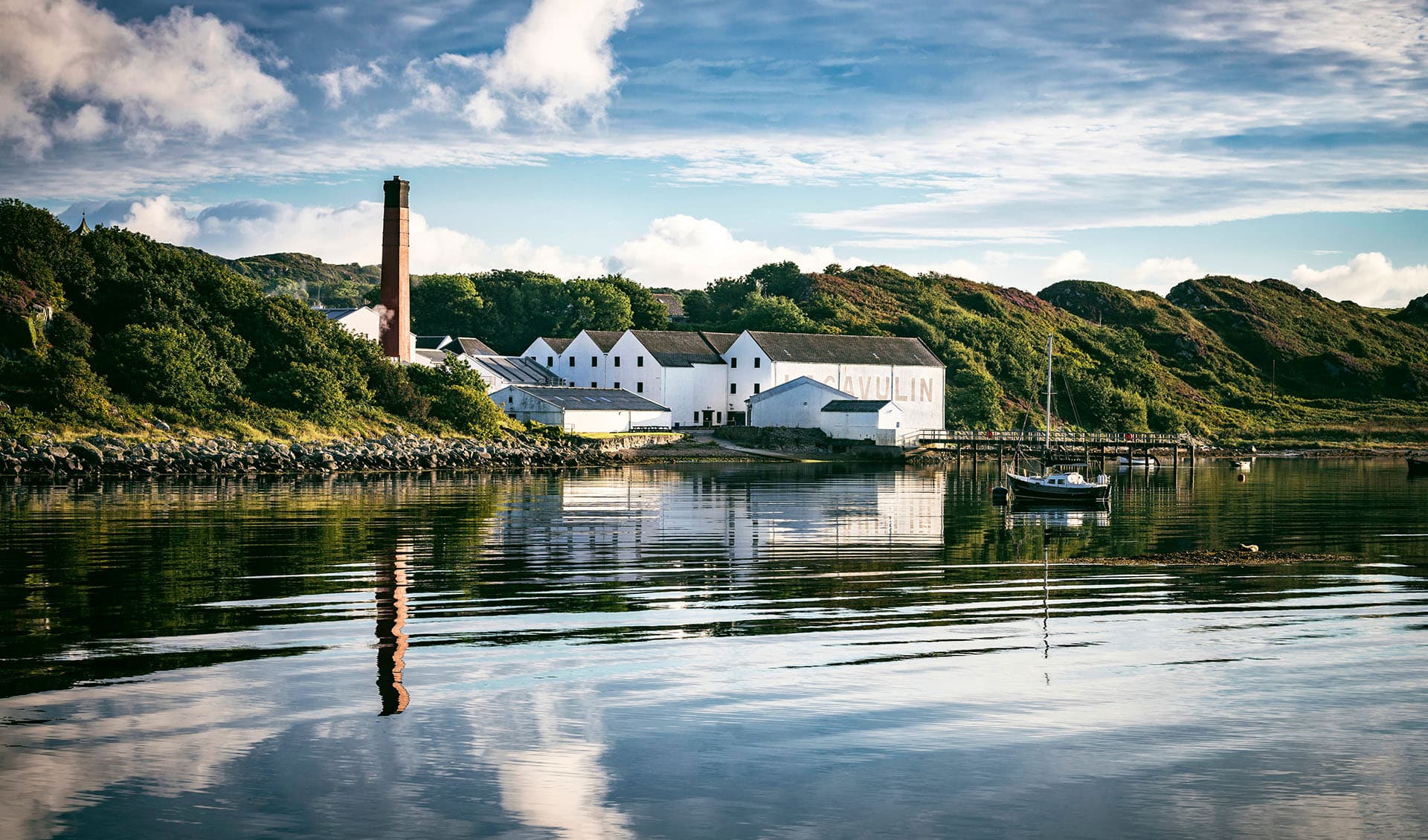 Lagavulin Distillery beside a body of water