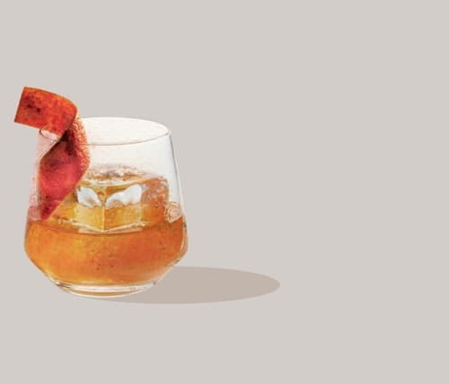 An Illustration of a Salted Caramel Old Fashioned