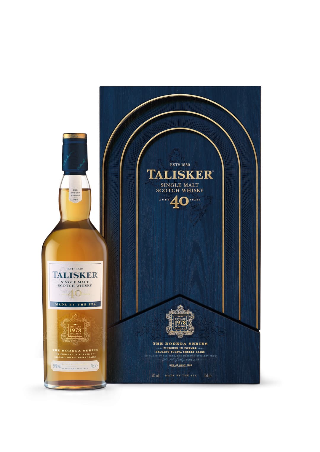 Talisker Bodega 40 Year Old, Single Malt Scotch Whisky Bottle and Box