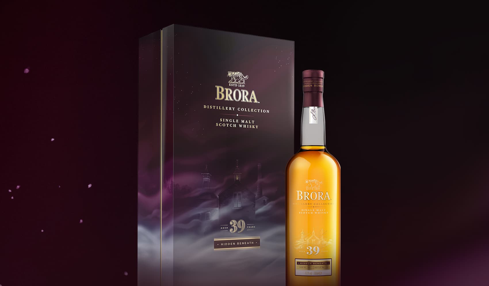 Brora 39 Year Old bottle with the box