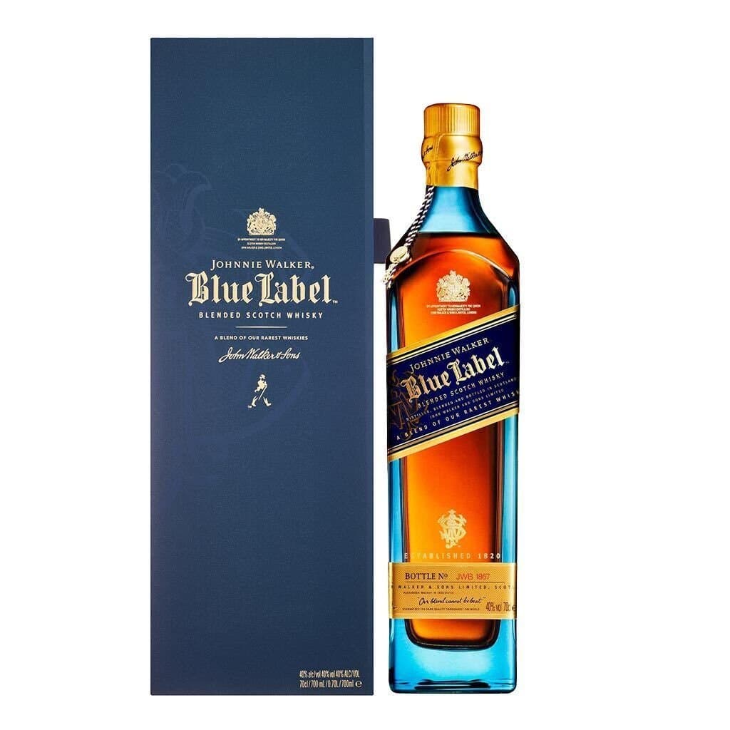 Blue Label Blended Scotch Whisky (Empty bottle and box)