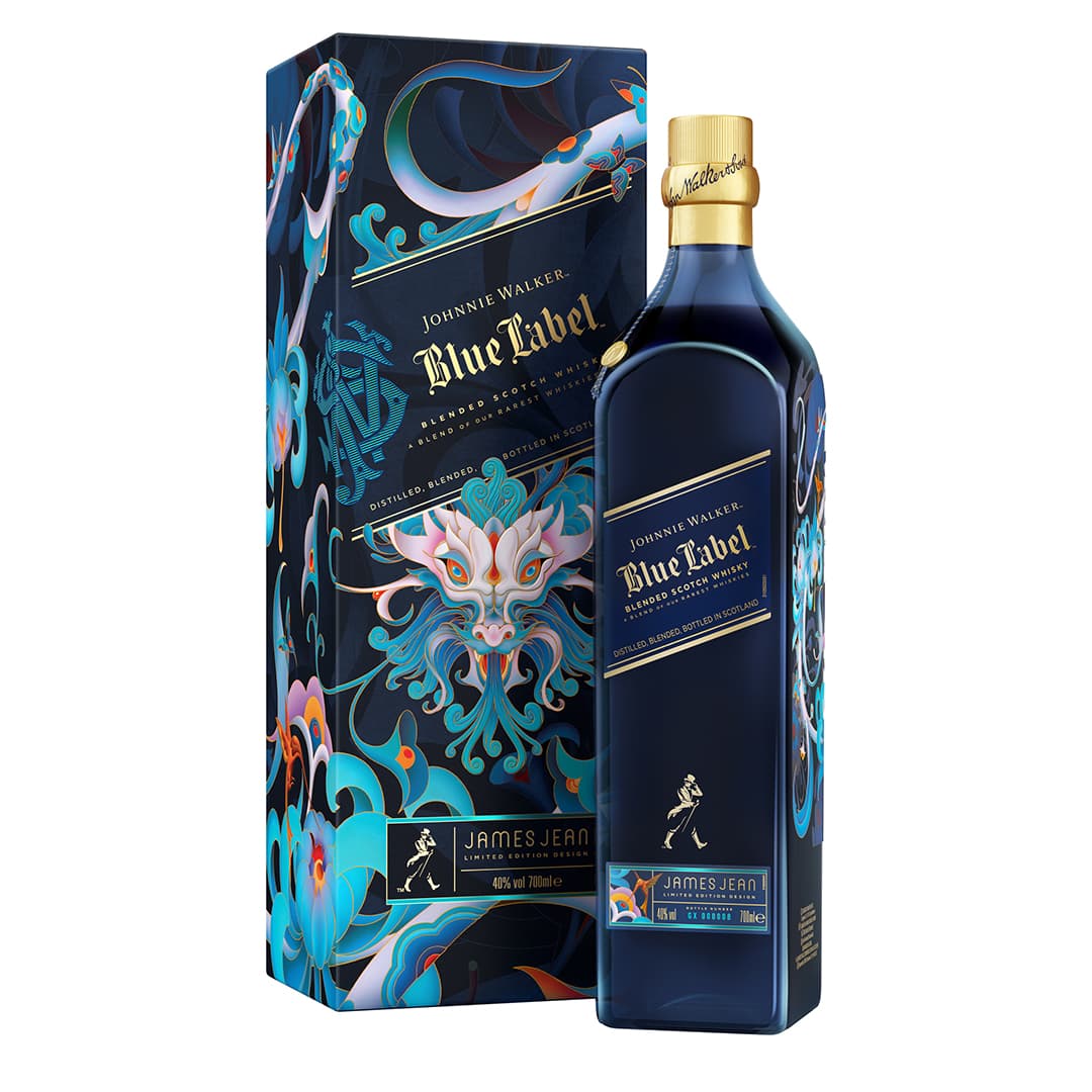 Johnnie Walker Blue Label Lunar New Year 2024 Limited Edition Bottle and Box