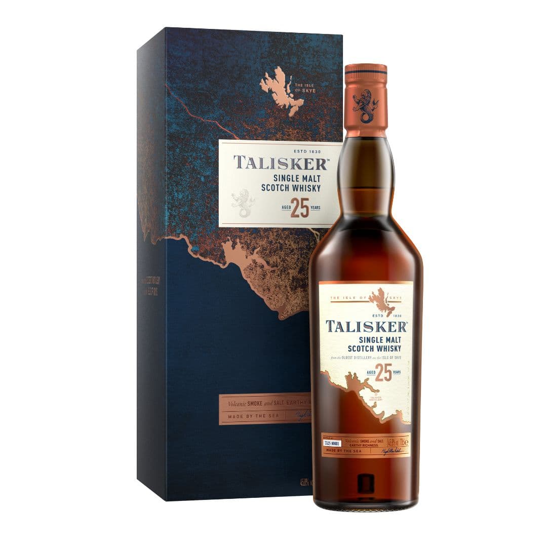 Talisker 25 Year old Single Malt Whisky Bottle & Box