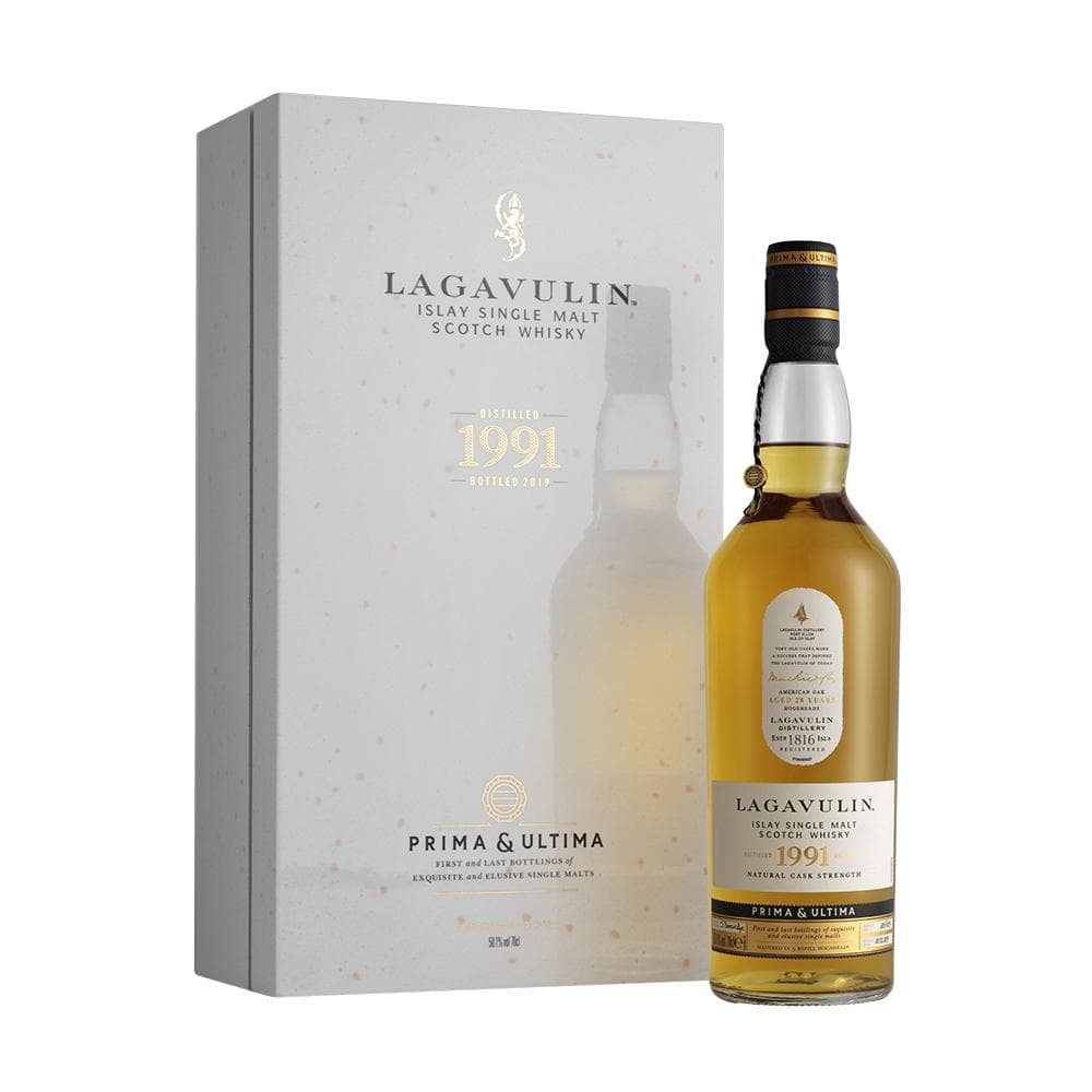 Lagavulin 28 Year Old 1991 Single Malt Whisky, Prima & Ultima Third Release Bottle and Box